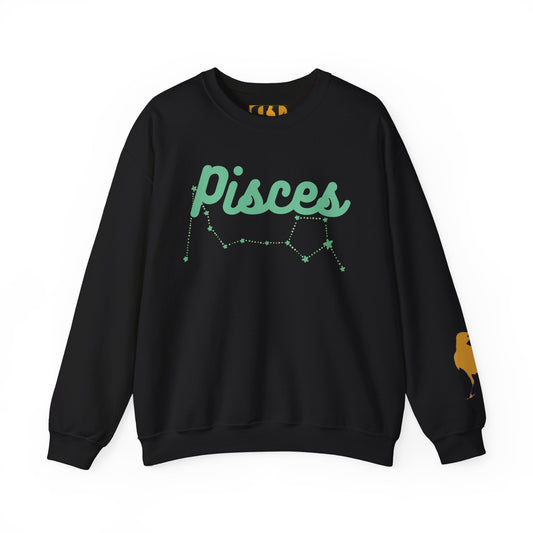 Pisces Zodiac Sweatshirt — Astrological Pisces Crewneck by Raven-Frank