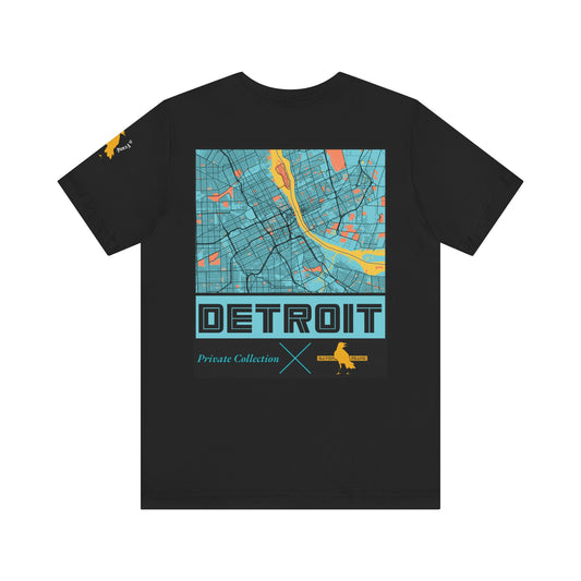 Detroit Map Unisex Tee - Curated by Raven Frank