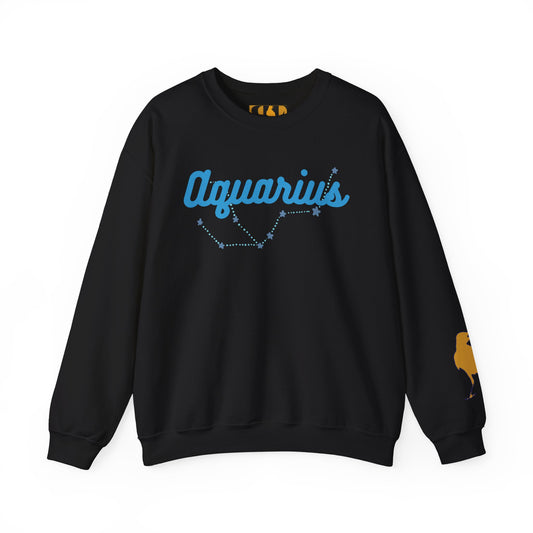 Aquarius Zodiac Crewneck Sweatshirt — Raven-Frank Astrology Design